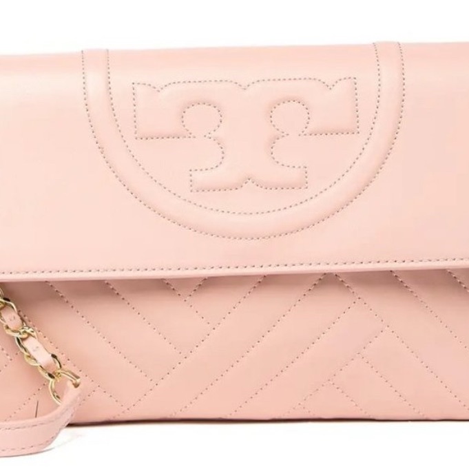 Tory Burch Alexa Clutch Dark Pink Quartz
